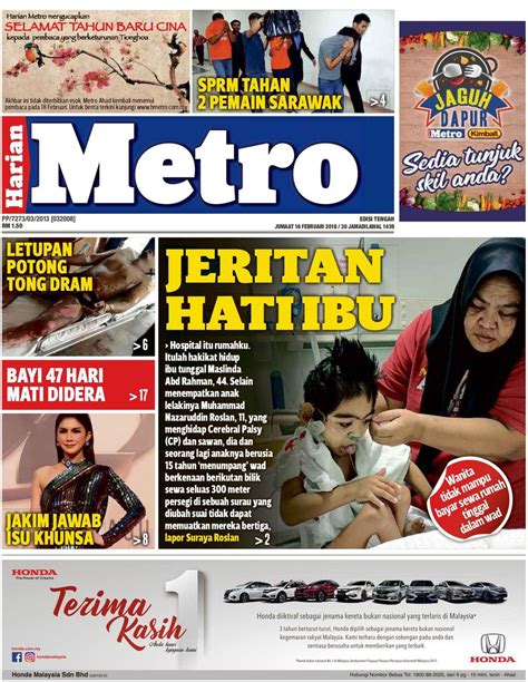 berita hari ini metro harian online